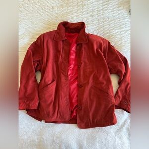 Genuine suede red jacket